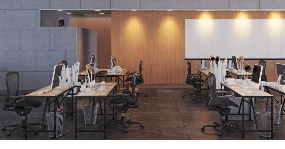 Büroraum mit mehreren Arbeitsplätzen